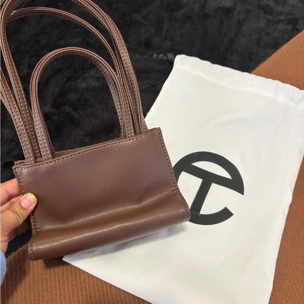 Telfar Chocolate Brown Mini Shopping Bag - Picture 3 of 5